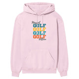 Personalized Golf Golf Golf on a Hoodie With Mascot and Golfer Name on a Hoodie