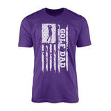 Golf Dad Vertical Flag on a Men's T-Shirt with a White Graphic