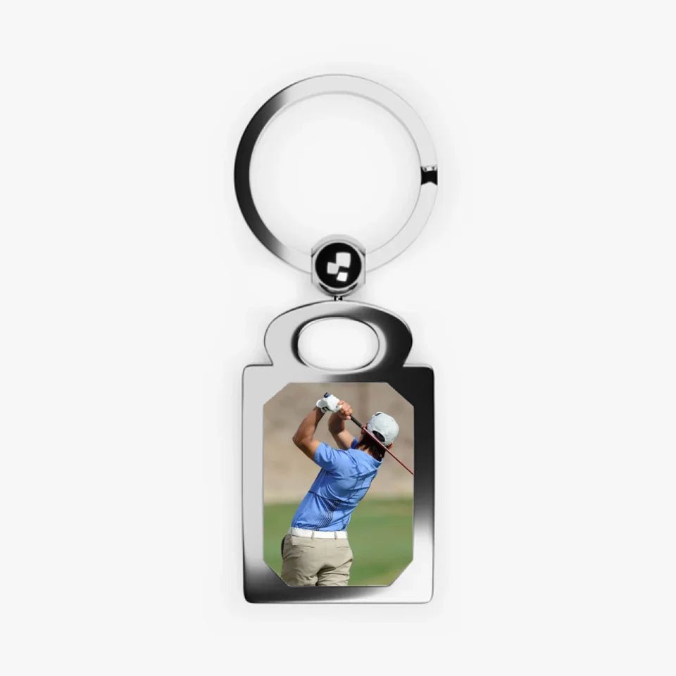 Custom Golfer Photo Key Ring