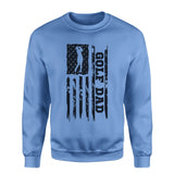 Golf Dad Vertical Flag on a Sweatshirt with a Black Graphic