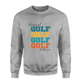 Personalized Golf Golf Golf on a Sweatshirt With Mascot and Golfer Name on a Sweatshirt