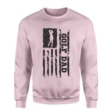 Golf Dad Vertical Flag on a Sweatshirt with a Black Graphic