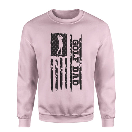 Golf Dad Vertical Flag on a Sweatshirt with a Black Graphic