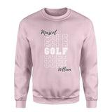 Custom Golf on a Sweatshirt With Mascot and Golfer Name on a Sweatshirt