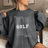 Custom Golf on a Sweatshirt With Mascot and Golfer Name on a Sweatshirt