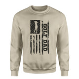 Golf Dad Vertical Flag on a Sweatshirt with a Black Graphic