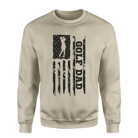 Golf Dad Vertical Flag on a Sweatshirt with a Black Graphic