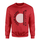 Personalized Golf on a Sweatshirt With Team and Golfer Name on a Sweatshirt