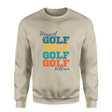 Personalized Golf Golf Golf on a Sweatshirt With Mascot and Golfer Name on a Sweatshirt