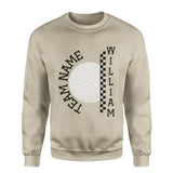 Personalized Golf on a Sweatshirt With Team and Golfer Name on a Sweatshirt