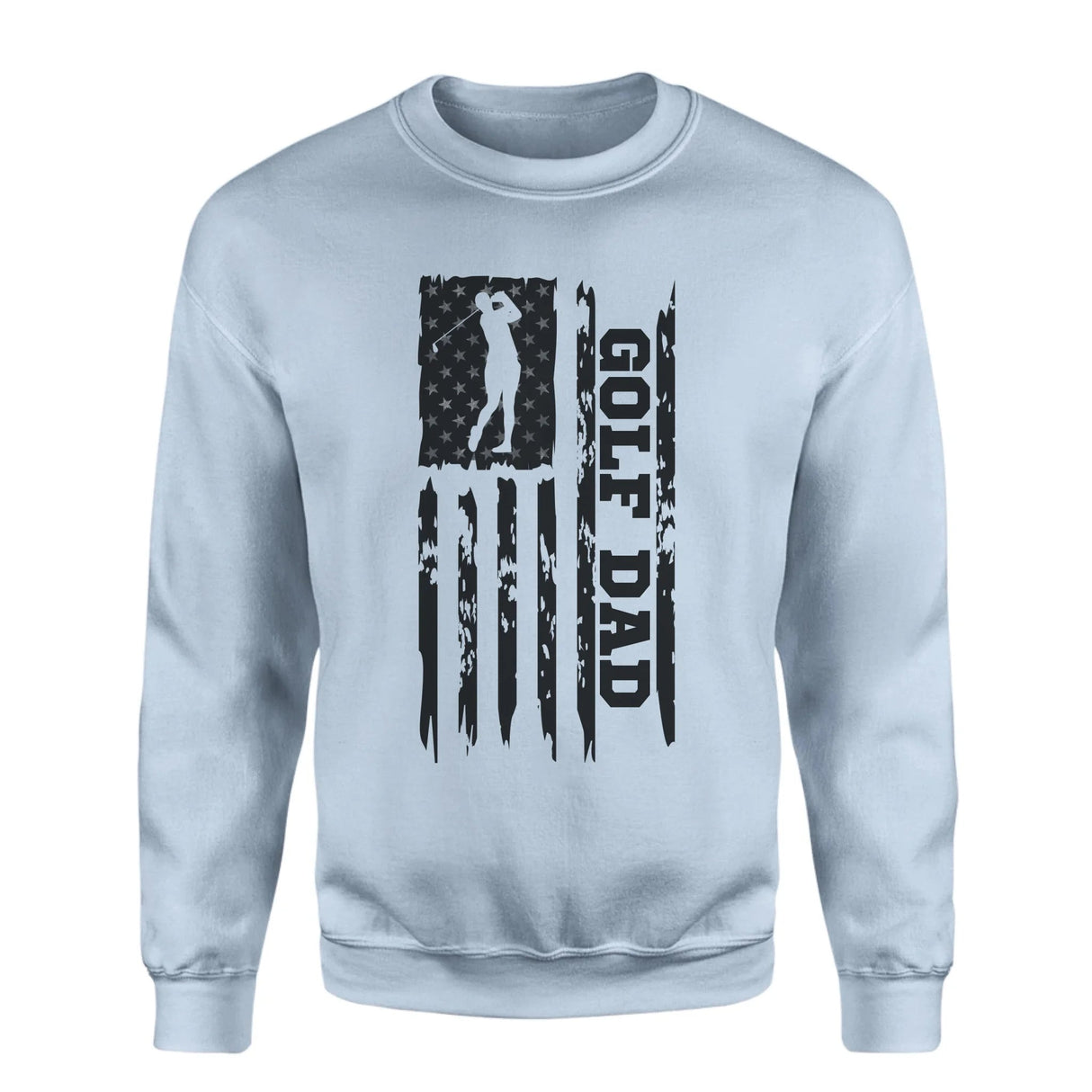 Golf Dad Vertical Flag on a Sweatshirt with a Black Graphic