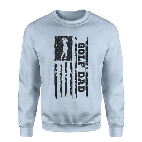 Golf Dad Vertical Flag on a Sweatshirt with a Black Graphic