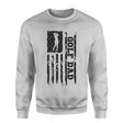 Golf Dad Vertical Flag on a Sweatshirt with a Black Graphic