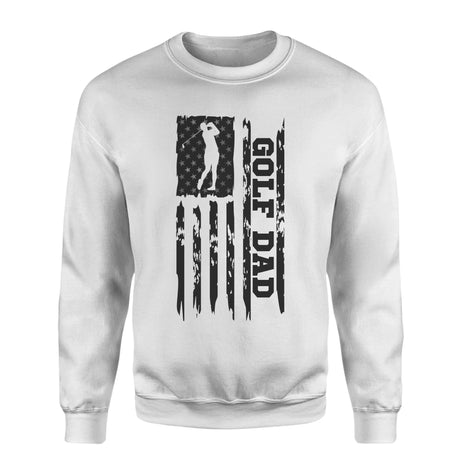 Golf Dad Vertical Flag on a Sweatshirt with a Black Graphic