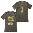 Golf Is Her World, She Is Mine With Golfer Name on a Unisex T-Shirt
