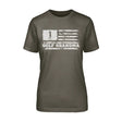 Golf Grandma Horizontal Flag on a Unisex T-Shirt with a White Graphic
