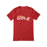 Custom Golf Mascot and Golfer Name on a Unisex T-Shirt with a White Graphic