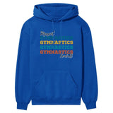 Personalized Gymnastics Gymnastics Gymnastics on a Hoodie With Mascot and Gymnast Name on a Hoodie