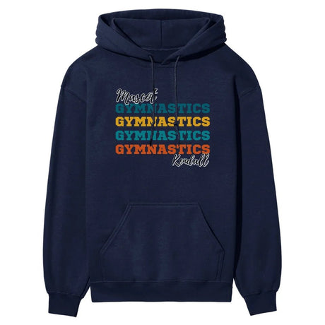 Personalized Gymnastics Gymnastics Gymnastics on a Hoodie With Mascot and Gymnast Name on a Hoodie