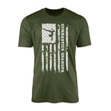 Gymnastics Grandpa Vertical Flag on a Men's T-Shirt with a White Graphic