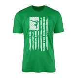 Gymnastics Grandpa Vertical Flag on a Men's T-Shirt with a White Graphic