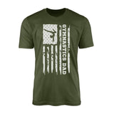 Gymnastics Dad Vertical Flag on a Men's T-Shirt with a White Graphic