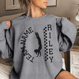 Personalized Gymnastics on a Sweatshirt With Team and Gymnast Name on a Sweatshirt