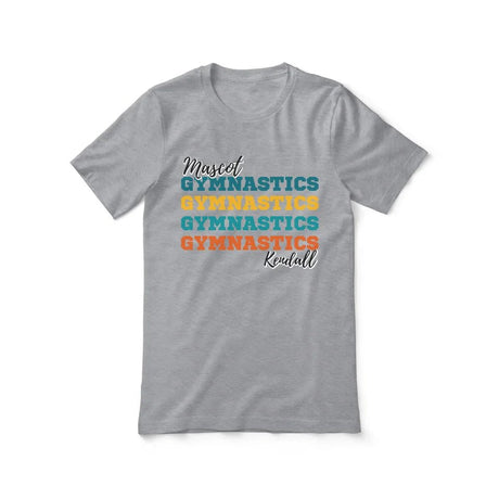 Personalized Gymnastics Gymnastics Gymnastics Shirt With Mascot and Gymnast Name on a Unisex T-Shirt