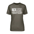 Gymnastics Mom Horizontal Flag on a Unisex T-Shirt with a White Graphic