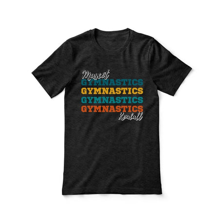 Personalized Gymnastics Gymnastics Gymnastics Shirt With Mascot and Gymnast Name on a Unisex T-Shirt