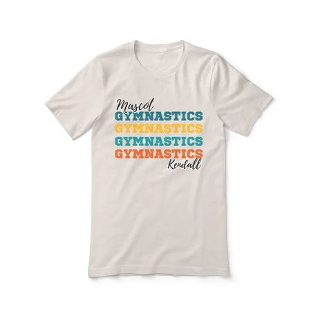 Personalized Gymnastics Gymnastics Gymnastics Shirt With Mascot and Gymnast Name on a Unisex T-Shirt