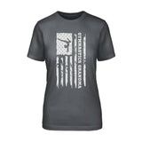 Gymnastics Grandma Vertical Flag on a Unisex T-Shirt with a White Graphic
