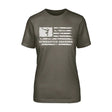 Gymnastics Grandma Horizontal Flag on a Unisex T-Shirt with a White Graphic