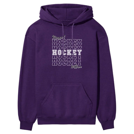 Custom Hockey on a Sweatshirt With Mascot and Hockey Player Name on a Hoodie