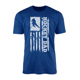 Hockey Dad Vertical Flag on a Men's T-Shirt with a White Graphic