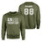 Hockey Dad Horizontal Flag With Hockey Player Name on a Sweatshirt with a White Graphic