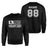 Hockey Dad Horizontal Flag With Hockey Player Name on a Sweatshirt with a White Graphic