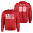 Hockey Dad Horizontal Flag With Hockey Player Name on a Sweatshirt with a White Graphic