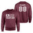 Hockey Dad Horizontal Flag With Hockey Player Name on a Sweatshirt with a White Graphic