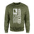 Hockey Dad Vertical Flag on a Sweatshirt with a White Graphic