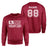 Hockey Dad Horizontal Flag With Hockey Player Name on a Sweatshirt with a White Graphic