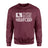 Hockey Dad Horizontal Flag on a Sweatshirt with a White Graphic