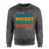 Personalized Hockey Hockey Hockey on a Sweatshirt With Mascot and Hockey Player Name on a Sweatshirt