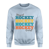 Personalized Hockey Hockey Hockey on a Sweatshirt With Mascot and Hockey Player Name on a Sweatshirt