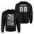 Hockey Dad Vertical Flag With Hockey Player Name on a Sweatshirt with a White Graphic