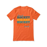 Personalized Hockey Hockey Hockey Shirt With Mascot and Hockey Player Name on a Unisex T-Shirt