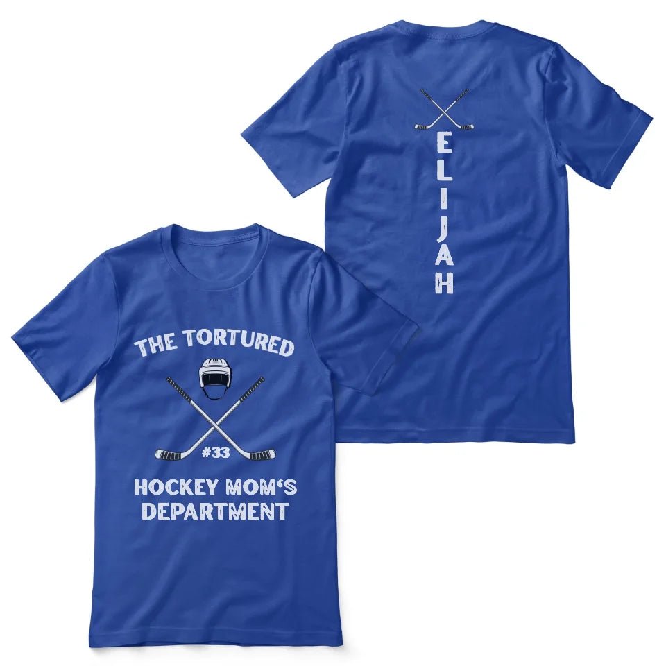 Tortured Hockey Mom's Department on a Unisex T-Shirt