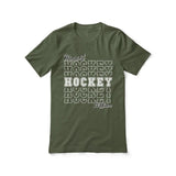 Custom Hockey Shirt With Mascot and Hockey Player Name on a Unisex T-Shirt