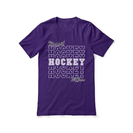 Custom Hockey Shirt With Mascot and Hockey Player Name on a Unisex T-Shirt