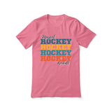 Personalized Hockey Hockey Hockey Shirt With Mascot and Hockey Player Name on a Unisex T-Shirt